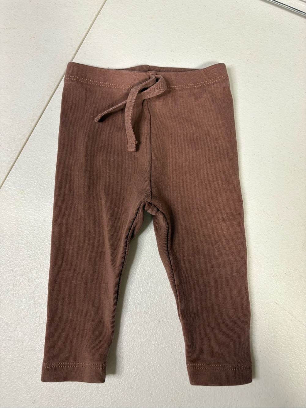 Zara Baby Ribbed Leggings 3-6 Months Purple Brown Stretch Pants